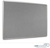 Prikbord Pro Series Grey 60x90 cm | Professioneel prikbord | Prikbord van grijs vilt | Mededelingenbord | Bulletin Prikbord | Sam Creative Prikbord