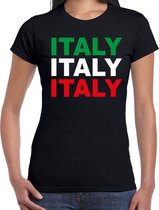 Italy / Italie fan t-shirt zwart voor dames -  Italiaanse landen shirt  / supporter kleding L