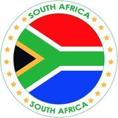 50x Bierviltjes Zuid-Afrika thema print - Onderzetters Zuid- Afrikaanse vlag - Landen decoratie feestartikelen