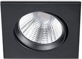 LED Spot - Inbouwspot - Trion Paniro - Vierkant 5W - Dimbaar - Warm Wit 3000K - Mat Zwart - Aluminium - 80mm - BSE