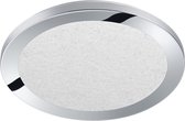 LED Plafondlamp - Badkamerlamp - Trion Ceaniry - Opbouw Rond 15W - Spatwaterdicht IP44 - Dimbaar - Warm Wit 3000K - Glans Chroom - BES LED