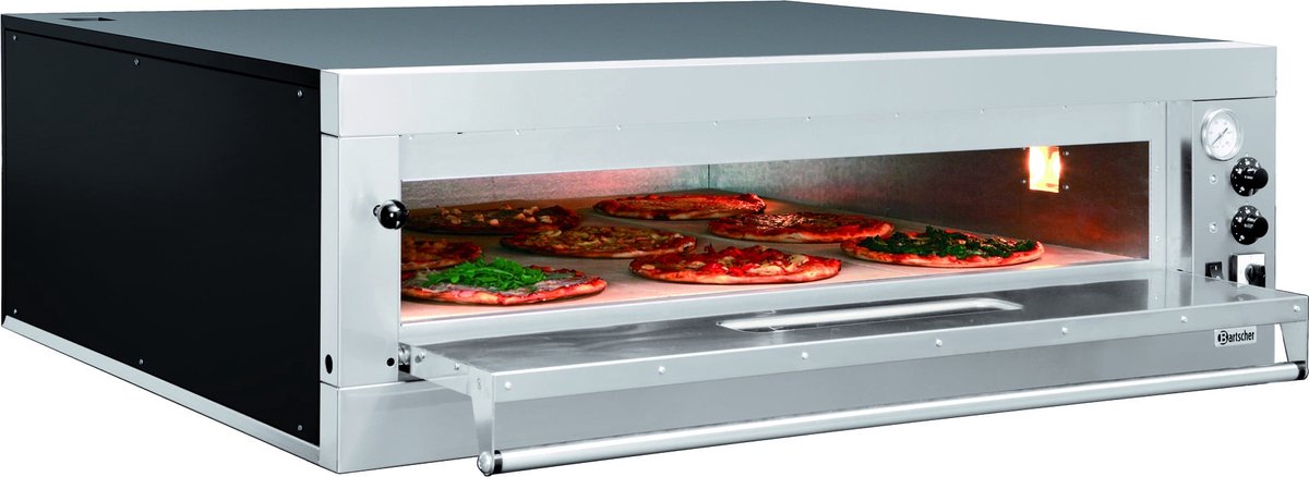 Bartscher Pizza Oven Enkel Elektrisch 9 Pizza's 33cm 400V 12kW 1310x1270x(H)420mm