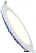 LED Downlight Slim - Inbouw Rond 18W - Dimbaar - Natuurlijk Wit 4200K - Mat Wit Aluminium - Ø225mm - BSE