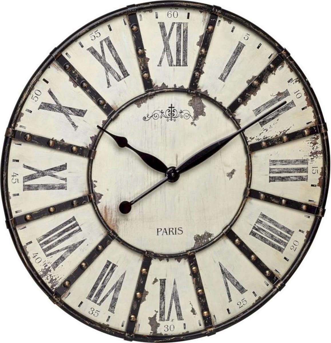 TFA - Analoge XXL Wandklok VINTAGE  60.3039.02 - weiß