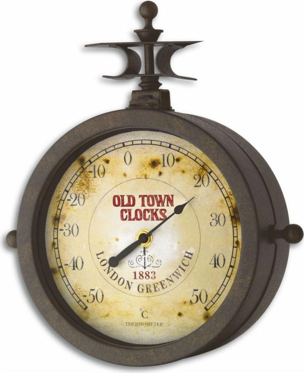 TFA - Wandklok und Thermometer NOSTALGIE 60.3011 - altkupfer