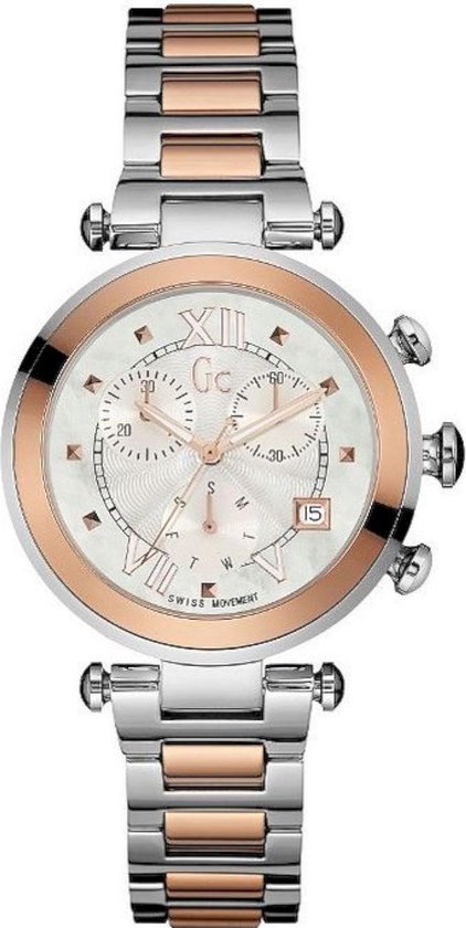 Gc Watches - Y05002M1 - Horloges - Dames - RVS - Zilverkleurig/ Rosékleurig  - 36,5 mm | bol.com