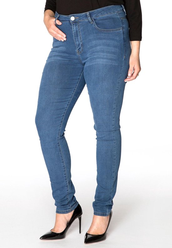 Yoek | Grote maten - dames jeans skinny fit extra lang- lichtblauw | bol.com