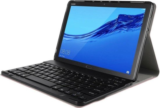 Coque Huawei MediaPad M5 Lite 10.1 - Housse pour clavier Bluetooth - Or  rose | bol.com