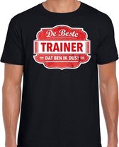 Cadeau t-shirt voor de beste trainer zwart voor heren XL