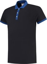Tricorp polo bi-color fitted navy-koningsblauw PBF210 maat L