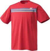 Yonex Tennisshirt Team Shirt Rood Heren Maat S