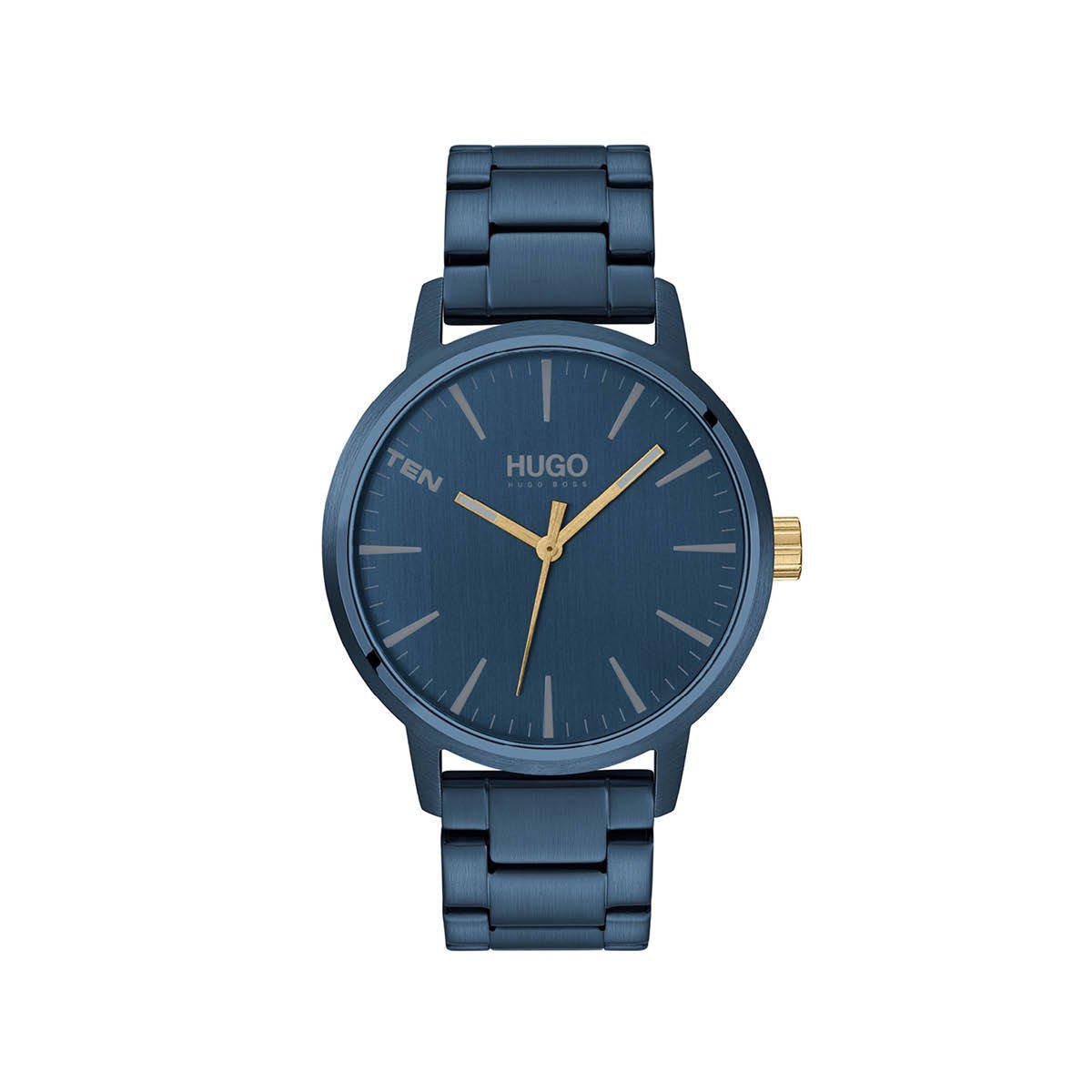 Hugo Stand 1530141 Horloge - RVS - Blauw - Ø 42 mm