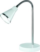 LED Bureaulamp - Trion Arora - 3W - Warm Wit 3000K - Rond - Glans Wit - Kunststof - BSE