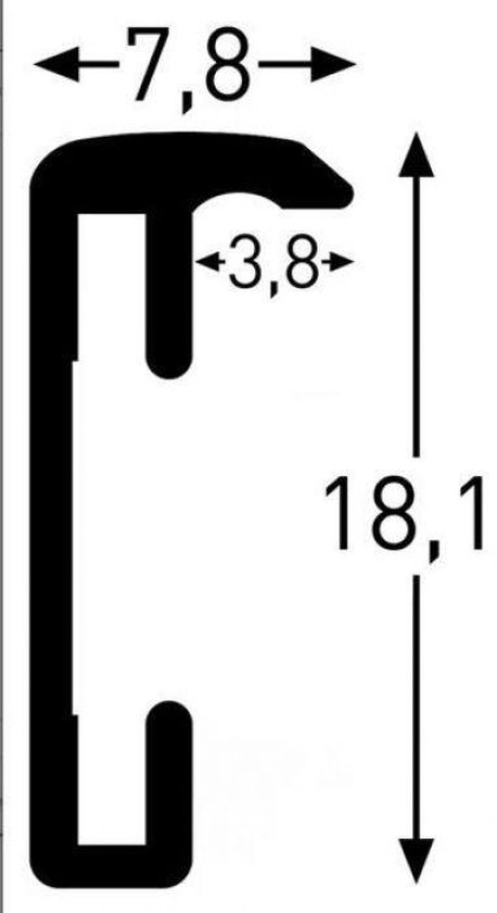 Cadre en aluminium noir A1 59,4 x 84,1 - Acrylite transparente - Salerno