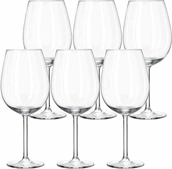 6x Luxe wijnglazen 440 ml Plaza - 44 cl - Wijn drinken - Wijnglazen van glas