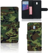 Portefeuille Xiaomi Redmi 8A Housse avec Fermeture magnétique Camouflage Foncé
