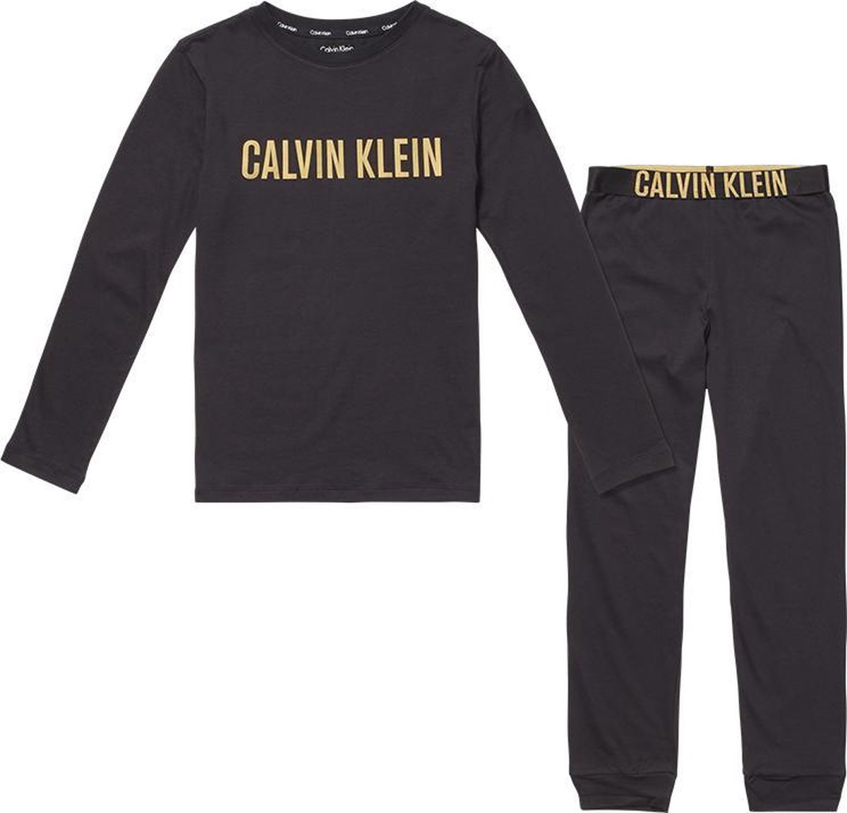 Calvin Klein - Uni - Kinderen Lounge/Slaap Set - Zwart - 140/146 | bol.com