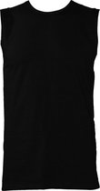 RJ Bodywear - mouwloos T-shirt O-hals - zwart (stretch) - Maat: L