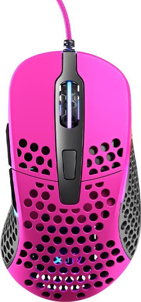 Deltaco Gaming PM75 Ultra-Light RGB Gaming Mouse - Pink 