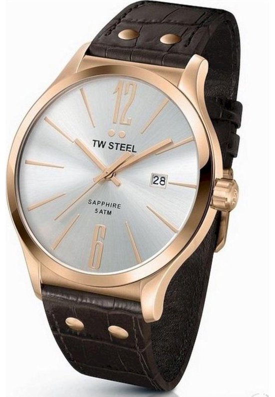 TW Steel Slim Line TW1304- Horloge - 45 mm - Bruin | bol.com