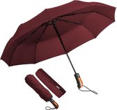 Paraplu Winddichte, Opvouwbare Paraplu Storm Automatische Parasol UV-bescherming Paraplu Waterbestendige Teflon Zakelijke Paraplu Windbestendige zon Regen Draagbaar Reisparaplu - Rood