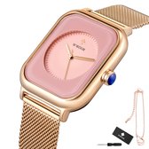 WWOOR - Horloge Dames - Cadeau voor Vrouw - 40 mm - Rosé Roze
