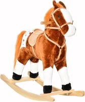 Schommelpaard - Hobbeldier - Hobbelpaard - Schommelstoel voor Kinderen - Speelgoed - Bruin - 74x28x65cm