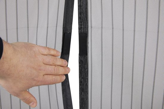 Magnetisch Vliegengordijn 225 x 135 cm Geen Boren of Schroeven Insect Mesh Gordijn met Krachtige Magneten en Laat Frisse Lucht Binnen, Wit