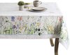 Tafelkleed, 100% katoen, 160 cm x 220 cm, Decoratief tafelkleed, Wasbaar, Vierkante tafelkleden voor Moederdagcadeaus, Diners en Bruiloften, Fleurs De Mai - Lente/Zomer