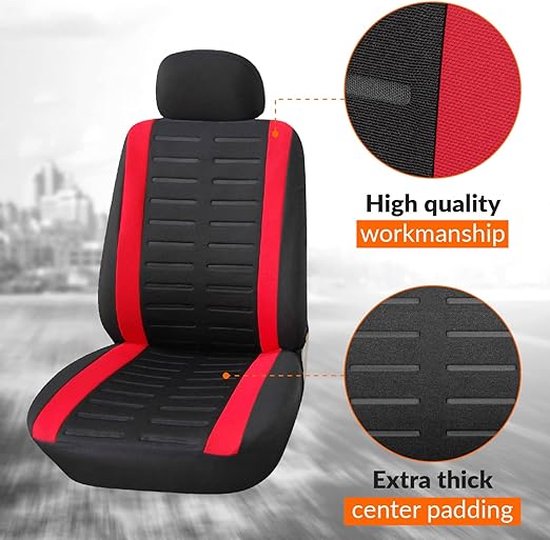 Set of 4 | Car Seat Covers and Headrests | bol