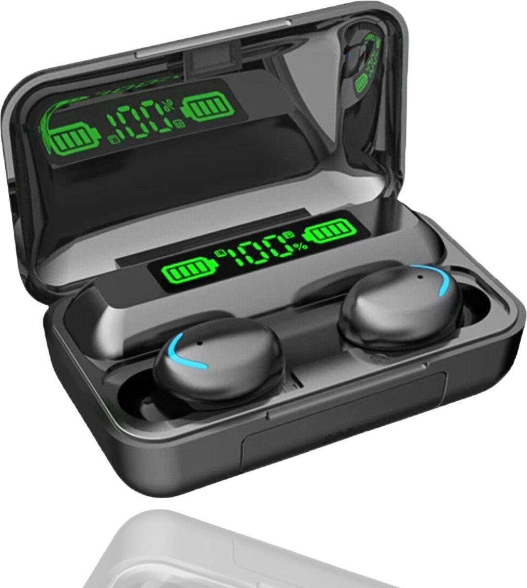 JDH Draadloze Oordopjes - Bluetooth Oortjes - Draadloze Bluetooth Oortjes - Earbuds - Oortjes - Powerbank - OplaadCase - Zwart