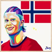 voetbal Poster | Erling Haaland poster | 50 x 50 cm | bekende voetballers
