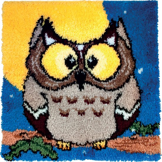 Panna - Knooppakket voor een Kussen - Adelaar Uil - Canvas - 20 steken per 10 cm - Voor volwassenen - KI-1369