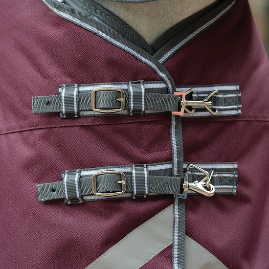 Couverture Cheval Weatherbeeta Taka - 5'0'' - Rouge/Denim - Imperméable