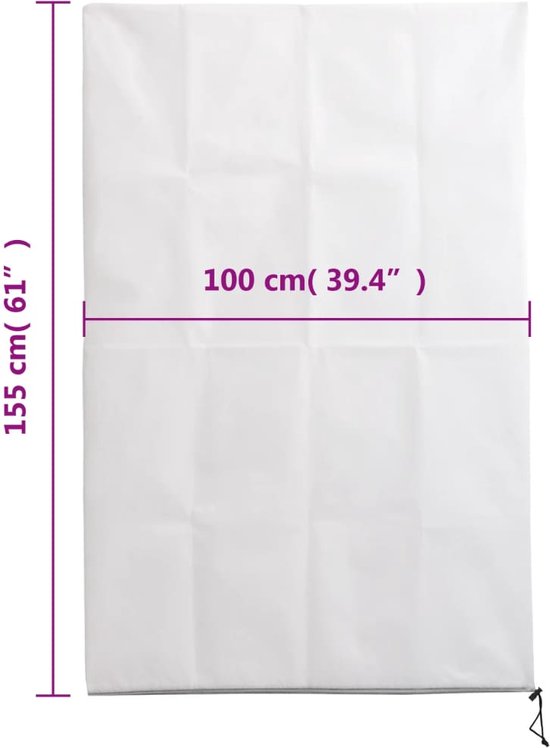 vidaXL - Plantenhoezen - met - ritssluiting - 10 - st - 70 - g/m² - 1x1,55 - m van VidaXL — afbeelding 3