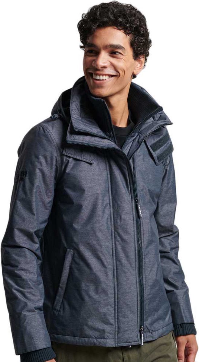Superdry Pop Zip Hood Arctic Windcheater Jas S Man Marineblauw