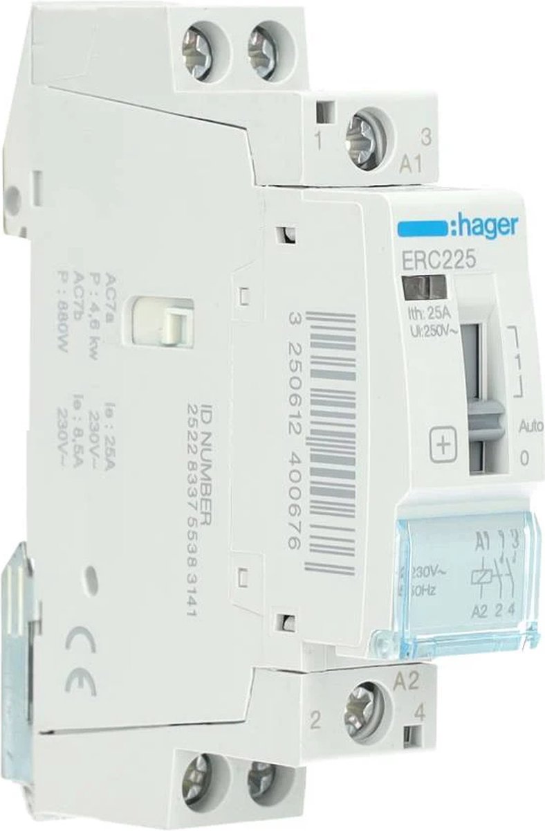 Hager Magn.Sch. 25A Hb 2M 230V Erc225