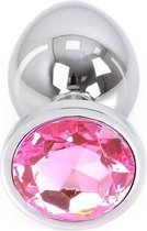 SissyMarket - Plug anal avec bijou rose - diamètre 40mm - hauteur 90mm