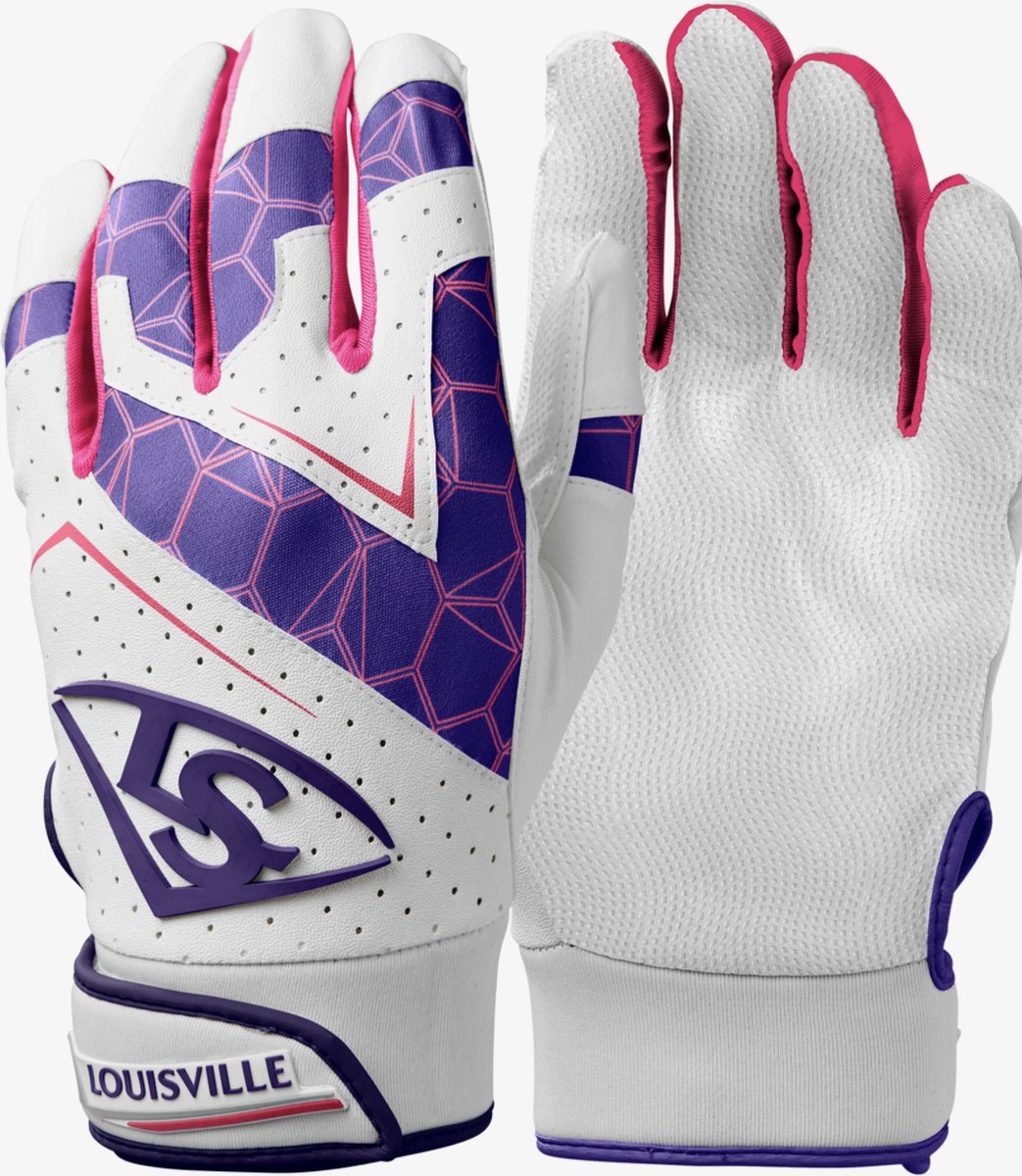 Louisville Slugger Genuine Batting Gloves V2 - Purple/Pink - M