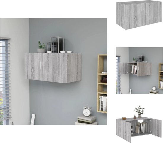 vidaXL Hangkast Riga Zwart Eiken 20 x 29,5 x 100 cm Bewerkt hout, Moderne Keukenkast, Ruime Opbergunit, Rechthoekige Utility Kast, Thuisorganisatie, Hedendaags Ontwerp