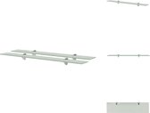 vidaXL Zwevende Plank - Matglas - 80 x 20 cm - 15 kg draagvermogen - Wandsteun