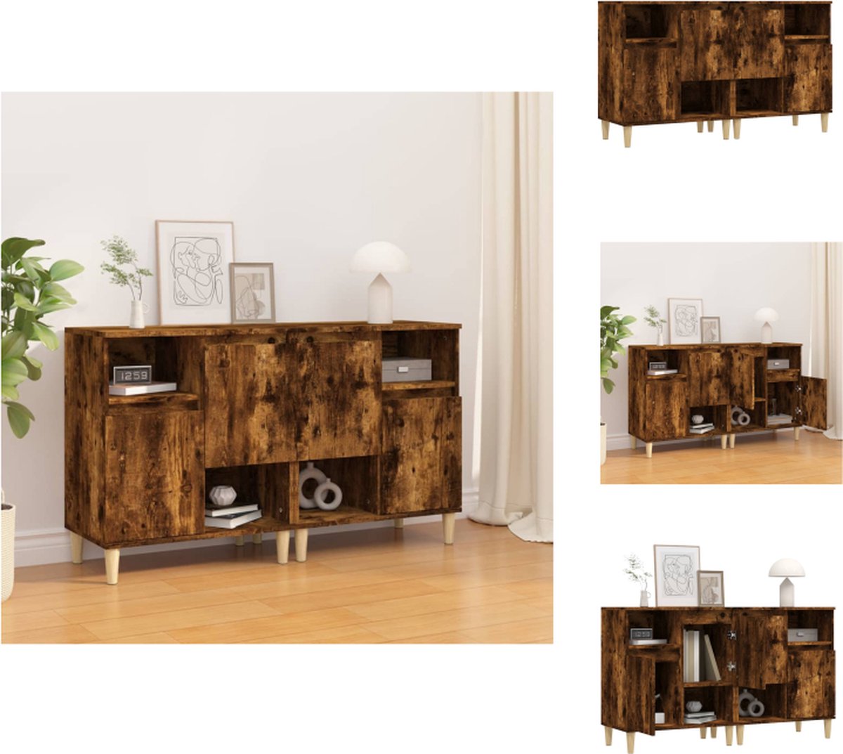 VidaXL Dressoir Trendy Meubels 60 x 35 x 70 cm Gerookt eiken Keukenkast