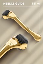 OstarBeauty - Dermaroller - microneedling - Titanium - 0.75mm - Skin Roller - Gezichts- en huidverzorging - huidverjongingsapparaat - Gold Edition - dermastamp