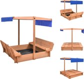 vidaXL zandbak met dak - houten speelhuisje - 112x112x112cm - duurzaam dennenhout - UV-bescherming - met banken - Badkamermeubel