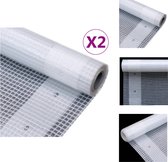 vidaXL Leno dekzeilenset - 4 x 20 m - wit - LDPE met HDPE mesh - 260 g/m² - Afdekzeil