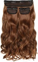 Extensions de Cheveux synthétiques longs et bouclés à Clip, 3 pièces, Extensions de Cheveux naturels, marron, 50cm, couleur #12 marron clair
