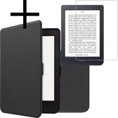 Hoes Geschikt voor Kobo Nia Hoesje Bookcase Cover Book Case Hoes Sleepcover Met Screenprotector - Zwart