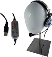 Ecolle - Casque filaire stéréo USB pour centre d'appel