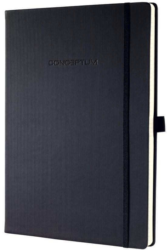 Sigel - notitieboek - Conceptum Pure - A5 - zwart - hardcover - 194 pagina's - 80 grams - blanco - SI-CO120