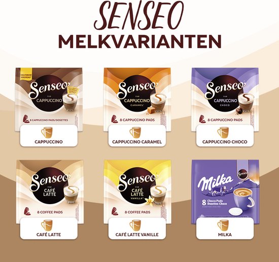 Senseo Cappuccino Caramel Koffiepads - Intensiteit 2/9 - 4 x 8 pads - Senseo